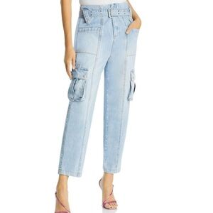 BLANK NYC Self Belted Cargo Denim Jeans, Comfortable & Stylish Pants NEW